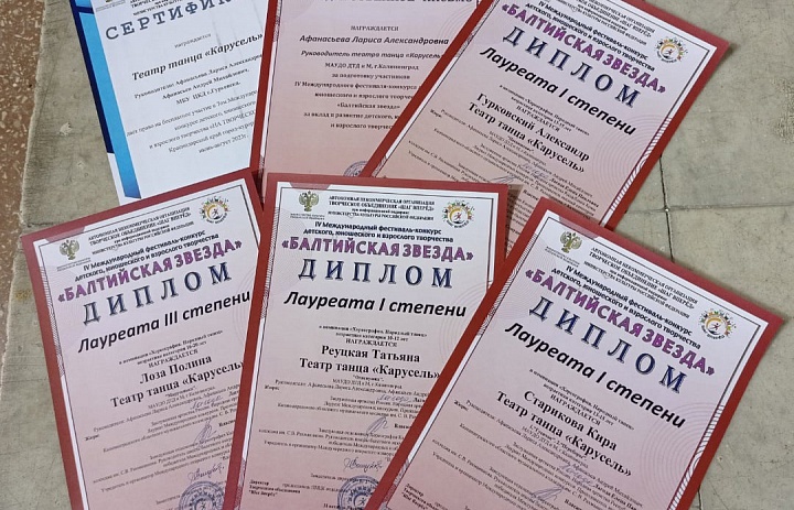 Победы солистов театра танца "Карусель"