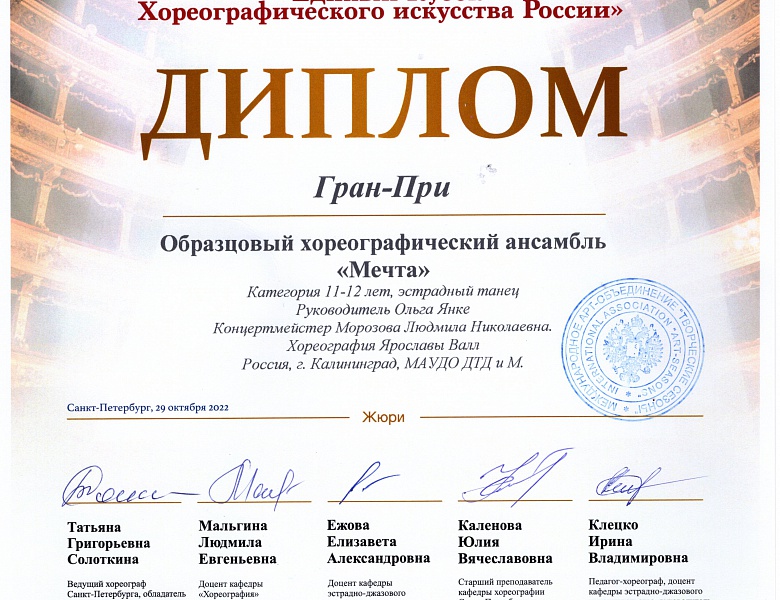 Гран-При престижнейшего конкурса в области хореографии